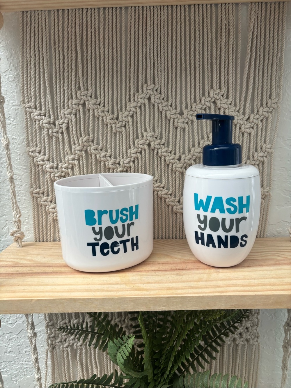 Kids Pillowfort Toothbrush Holder and Soap Dispenser